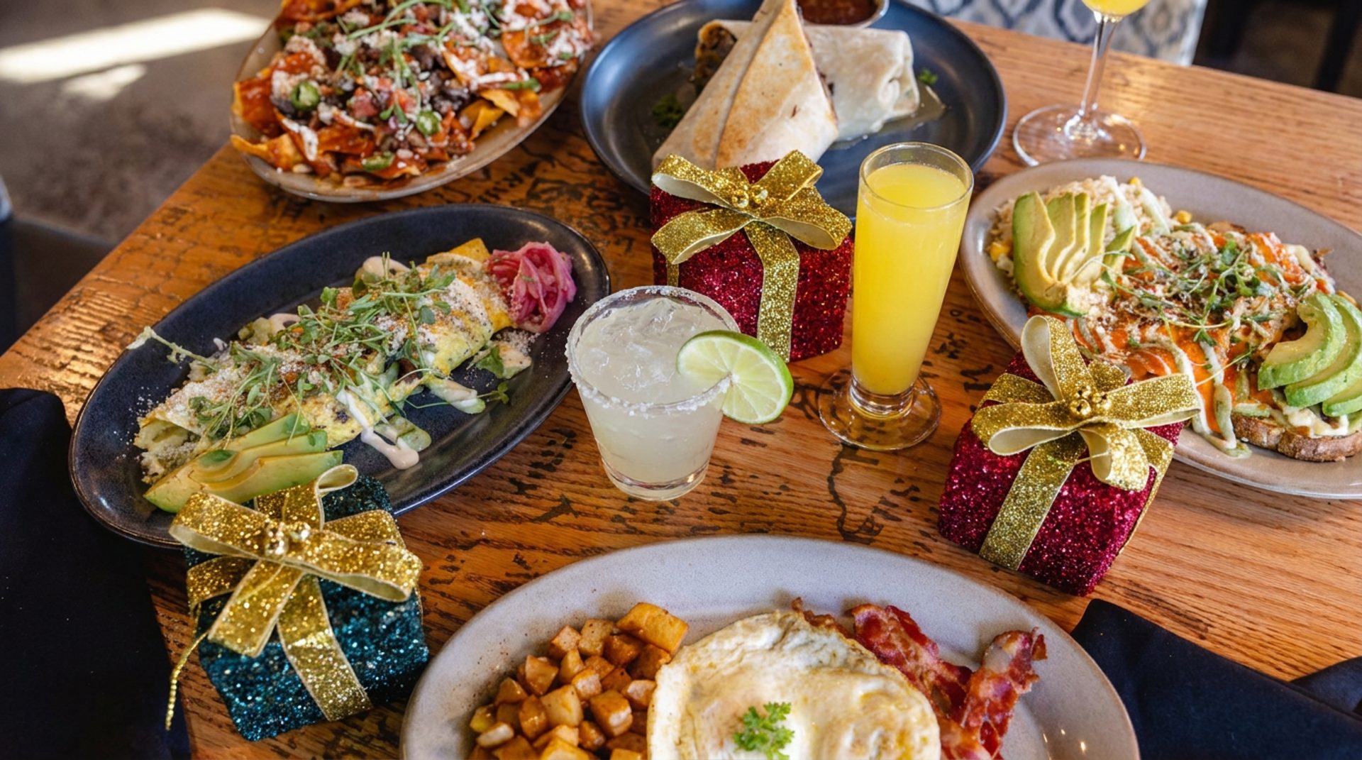 Weekend brunch at both locations